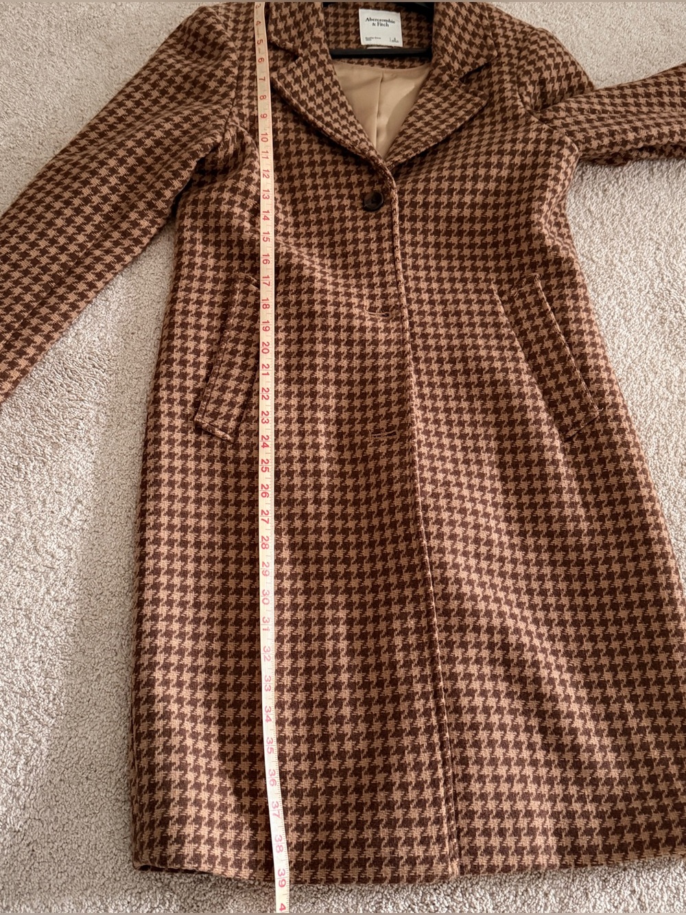 ABERCROMBIE | HOUNDSTOOTH WOOL DAD COATđź§Ąđź’« - Picture 8 of 8